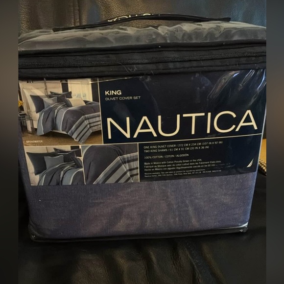 Nautica Other - Nautica Cotton Duvet Cover Set in Dark Blue